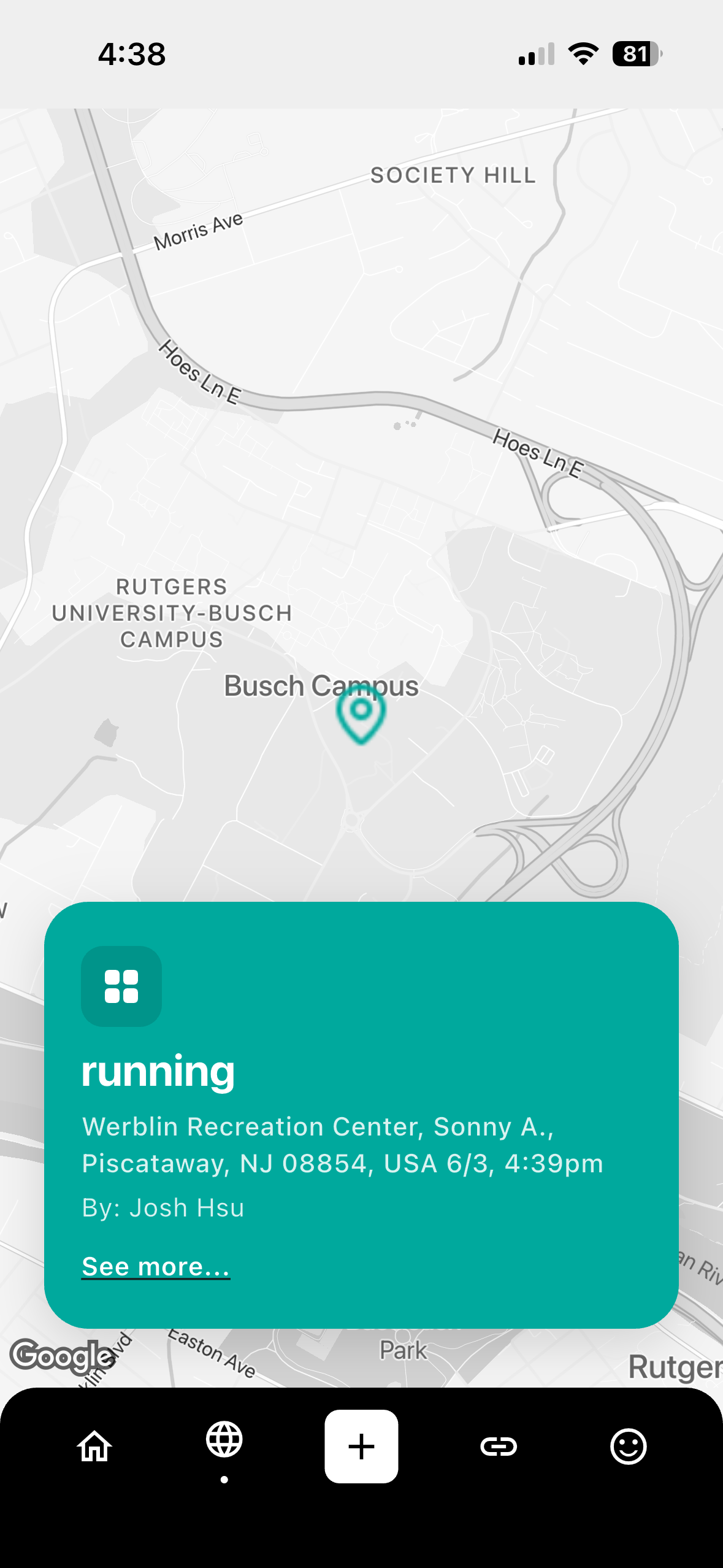 AthleteVerse map screen